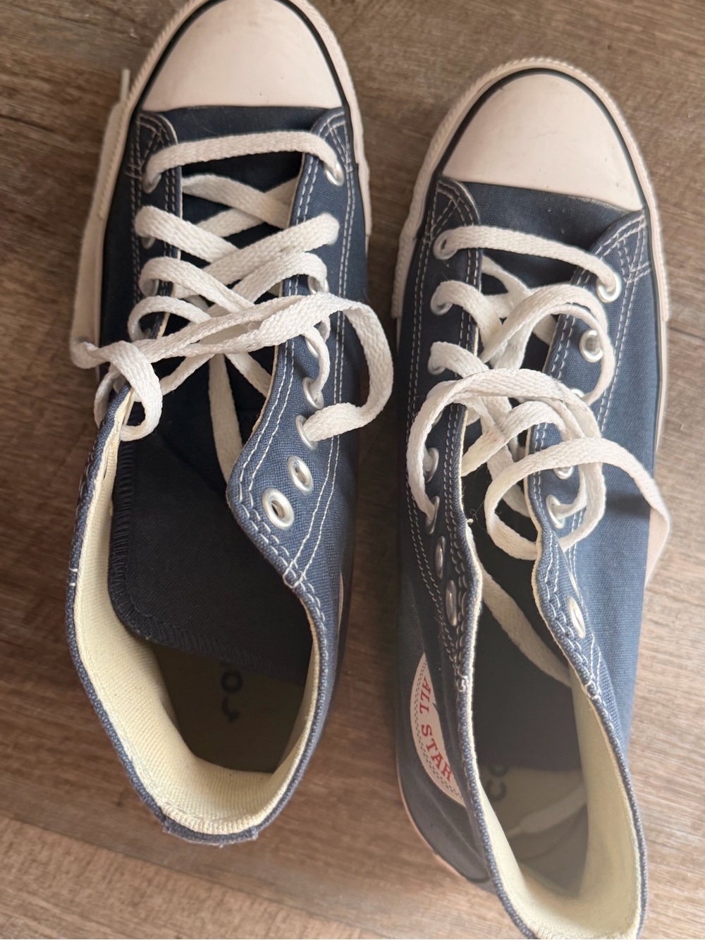 Classic Navy Canvas High-Top Athletic Sneakers